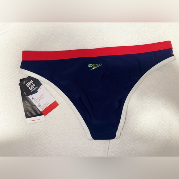 NWT Speedo Navy and Red Bikini Bottom SIZE XS - Picture 5 of 7
